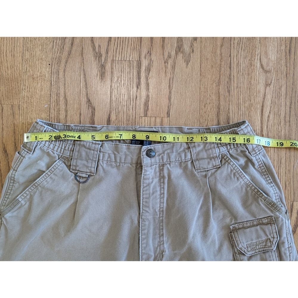 5.11 Tactical Series 74251 Men's Size 34/32 Dark Khaki Cargo Work Utility Pants - Picture 13 of 16